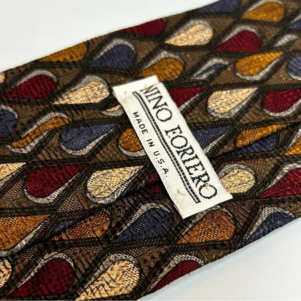 Nino Eoriero Silk Geometric Men's 56” Tie